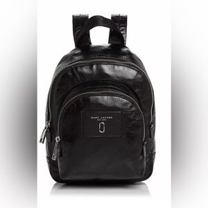 Marc Jacobs Glossy Leather Black Backpack